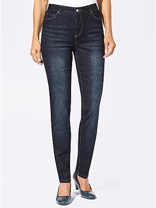 Distressed 5-Pocket Jeans product image (417464.DKBL.3.1_WithBackground)