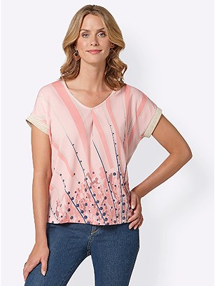 V-Neckline Front Pattern Top product image (417519.COPR.4.1_WithBackground)