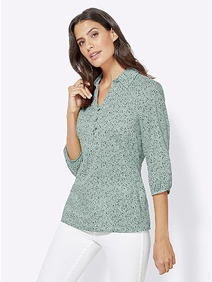 Minimalist Print Shirt Collar Blouse product image (417712.MTPR.3.1_WithBackground)