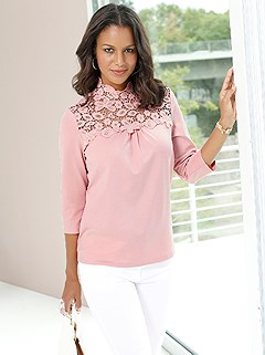 Lace Stand Up Collar Top product image (418147.RS.1.1_WithBackground)