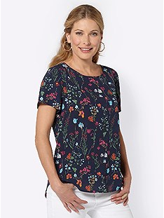Rounded Hem Floral Blouse product image (419691.NVPR.3.1_WithBackground)