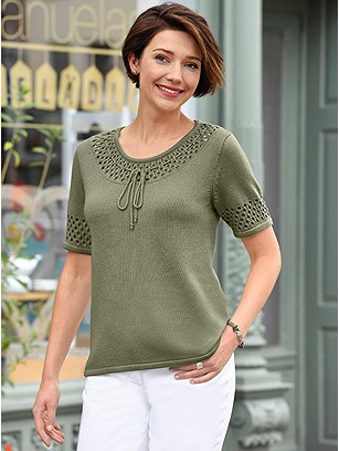 Short Sleeve Knitted Sweater product image (422940.GYJD_1S)