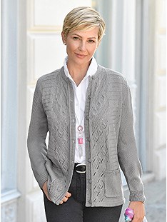 Ajour Knit Cardigan product image (423286.GY.1.1_WithBackground)
