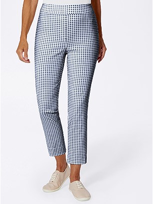 Gingham Print Capri Pants product image (423719.NVCK.3.1_WithBackground)