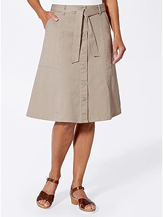 Button Down Paneled Skirt product image (423727.BE.3.1_WithBackground)