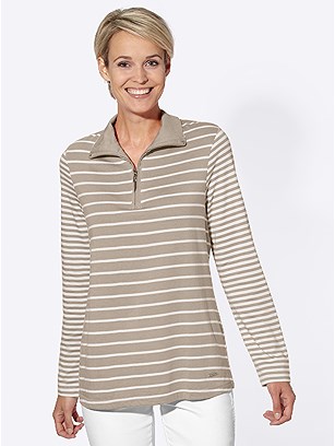 Striped Zip Up Top product image (424288.TPMU.3.1_WithBackground)