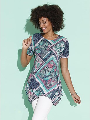 Patchwork Print Tunic product image (425291.BLPA.2.1_WithBackground)