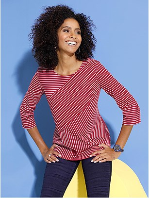 Contrasting Stripe Top product image (426845.RDST.3.1_WithBackground)