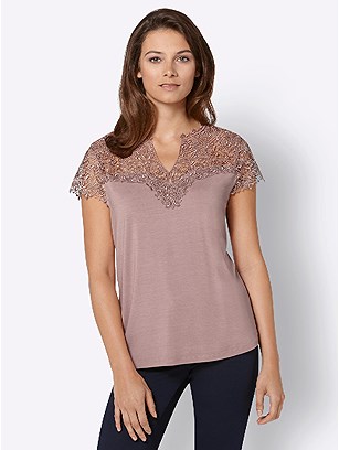 Lace Insert V-Neck Top product image (428013.RS.4.13_WithBackground)