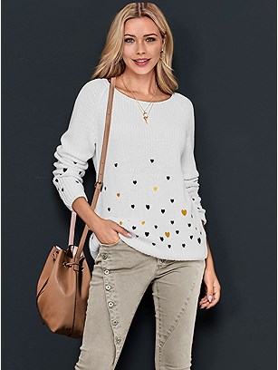 Heart Pattern Sweater product image (430498.OFWH.J)