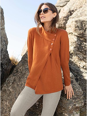 Asymmetric Button Panel Sweater product image (430499.TC.1.1_WithBackground)