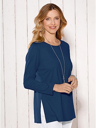 Long Side Vent Tunic product image (431540.NV.1.1_WithBackground)
