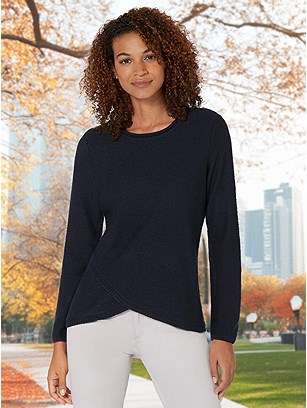 Ribbed Layered Hem Sweater product image (431609.NV.2SS)