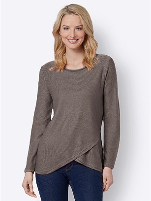 Ribbed Layered Hem Sweater product image (431609.TP.1.1_WithBackground)