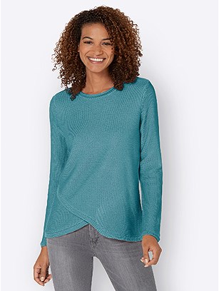 Ribbed Layered Hem Sweater product image (431609.TQ.1.46_WithBackground)