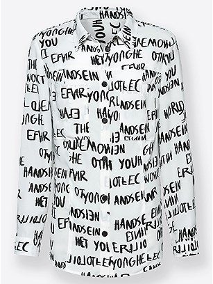 Slogan Print Blouse product image (431729.WHPR.2.9_WithBackground)