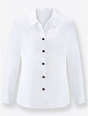 Contrast Button Up Blouse product image (431742.WH.1.1_WithBackground)