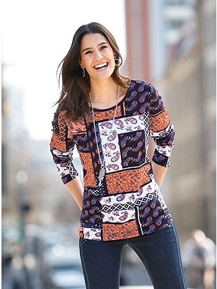 Patchwork Print Shirt product image (431902.RUMU.2.107_WithBackground)