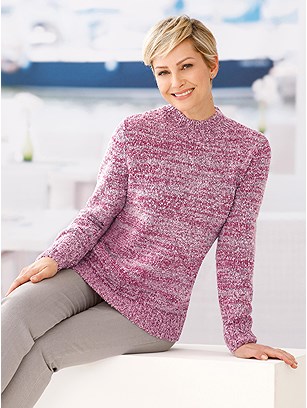Mottled Boucle Sweater product image (432621.MVMO.1.8_WithBackground)