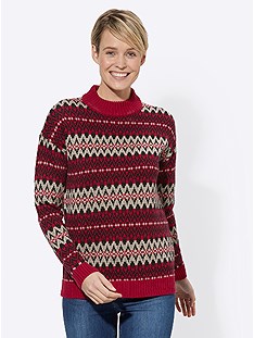 Patterned Jacquard Knit Sweater product image (433058.RDMU.3.1_WithBackground)