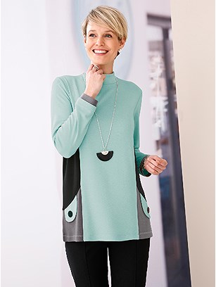 Color Block Long Sleeve Top product image (433063.MTBK.1.10_WithBackground)