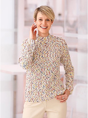 Boucle Turtleneck Sweater product image (433261.SAMO.1.7_WithBackground)