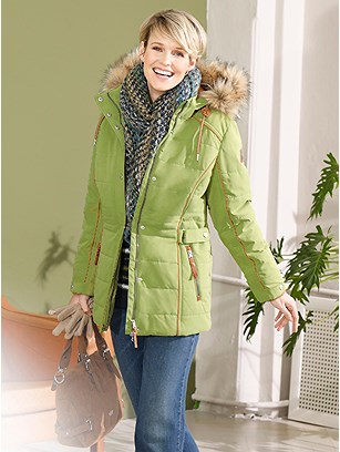 Faux Fur Trim Quilted Jacket product image (434842.GR.1.1_WithBackground)