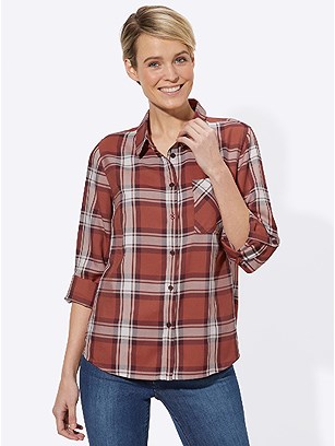 Checkered Button Down Blouse product image (435026.CNCK.3.1_WithBackground)