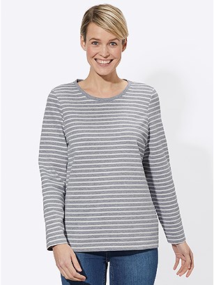 Striped Long Sleeve Top product image (435198.GYST.3.7_WithBackground)