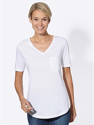 Classic V-Neck Top product image (437657.WH.3.1_WithBackground)