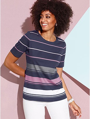 Multicolor Striped Top product image (437740.DBST.2S)