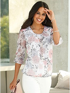 Floral Ruffle Sleeve Blouse product image (438902.ECPR.1P)