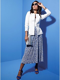 Dotted Midi Skirt product image (438972.RYPR.1.1_WithBackground)