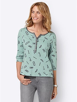 3/4 Length V-Neck Top product image (439020.MTPR.3.1_WithBackground)