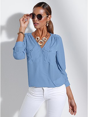 Wrap Over Look Blouse product image (439225.LB.1.1_WithBackground)