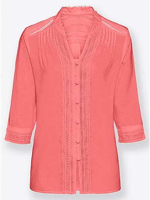 Lace Trim V-Neck Blouse product image (439264.CO.1.8_WithBackground)