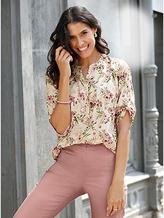 Floral Tab Sleeve Blouse product image (439519.ECPR.1.1_WithBackground)