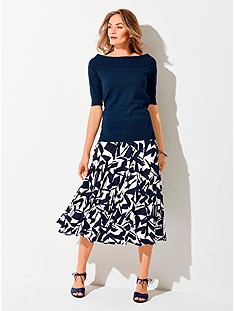 Printed Midi Skirt product image (440158.BLMU.4.8_WithBackground)
