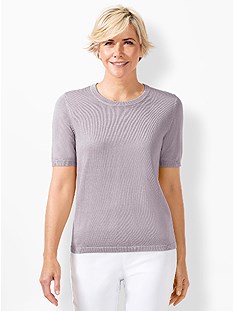 Ribbed Short Sleeve Sweater product image (441159.LG.3.10_WithBackground)