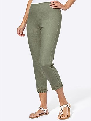 Embroidered Capri Pants product image (441461.KH.3.1_WithBackground)