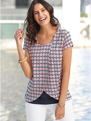 Printed Layered Look Top product image (441584.HYWH.1S)