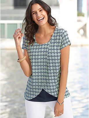 Printed Layered Look Top product image (441584.MTWH.1S)