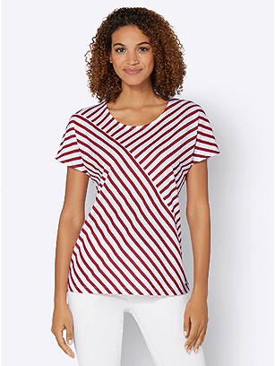 Stripe Mix Tee product image (441708.RDST.3.6_WithBackground)