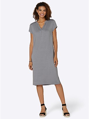 V-Neck Jersey Dress product image (441719.GYMO.3.1_WithBackground)