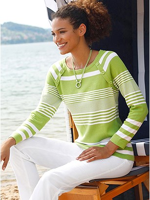 Stripe Mix Sweater product image (441803.KWWH.1S)