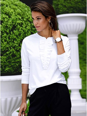 Ruched Button Panel Top product image (441833.WH.35s)