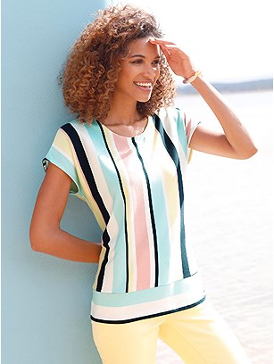 Striped Drop Shoulder Top product image (441865.WHRS.1.9_WithBackground)