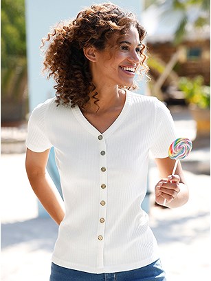 Ribbed Button Up Top product image (441920.EC.1.1P)