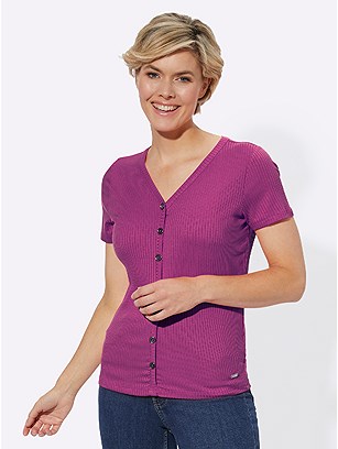 Ribbed Button Up Top product image (441920.PK.1.1_WithBackground)