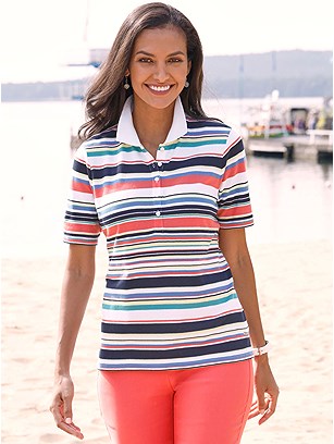 Striped Polo Top product image (443666.ylnv.5)